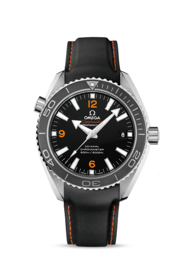 Omega Seamaster Planet Ocean 600M Co-Axial 42 Stainless Steel / Orange Numerals / Rubber